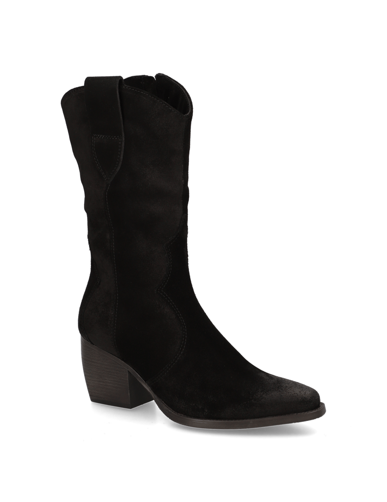 Kate-Gray-Veloursleder-Stiefelette-schwarz