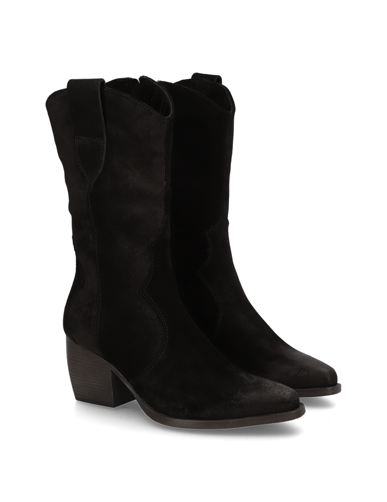 Kate-Gray-Veloursleder-Stiefelette-schwarz