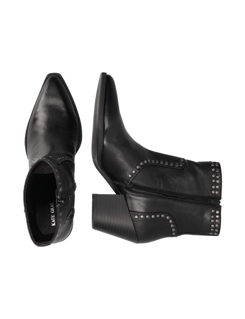 Kate-Gray-Glattleder-Stiefelette-schwarz