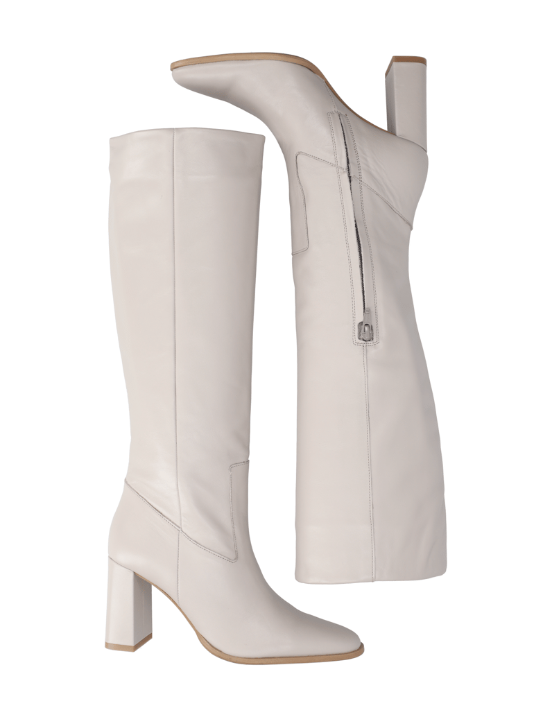 Kate-Gray-hladká-koža-čižmy-biela