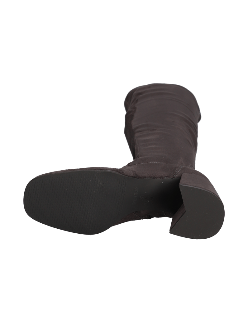 Kate-Gray-Lederimitat/Textil-Overknee-grau