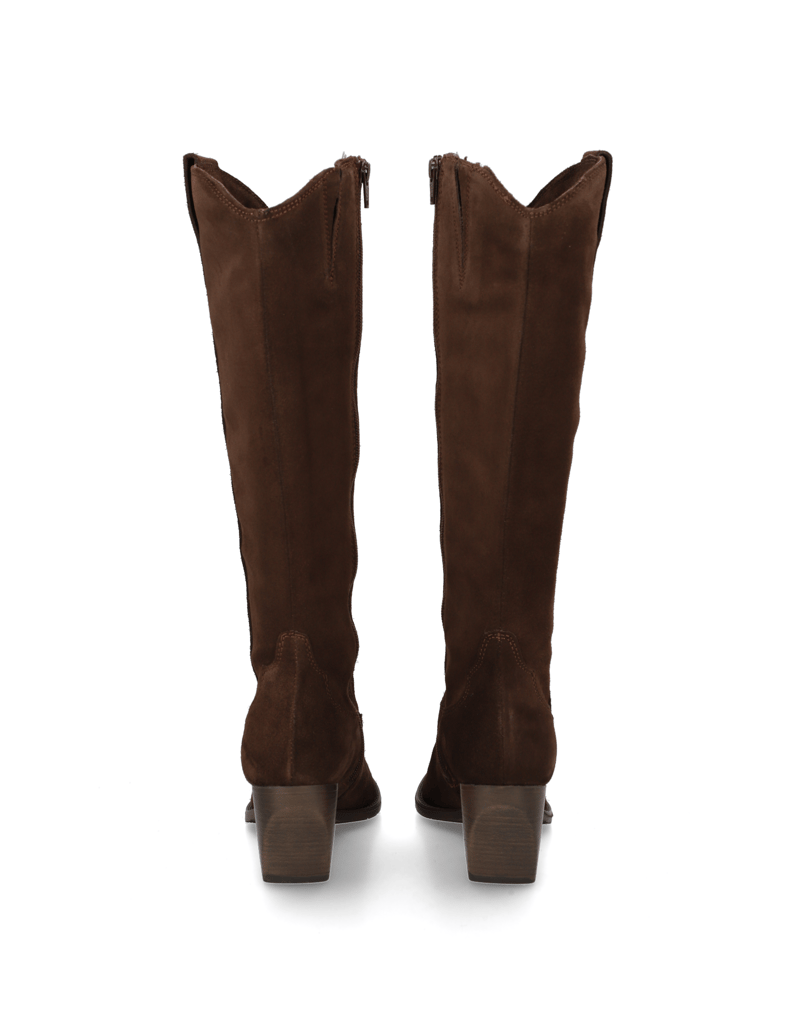 Kate-Gray-velúr-čižmy-hnedá