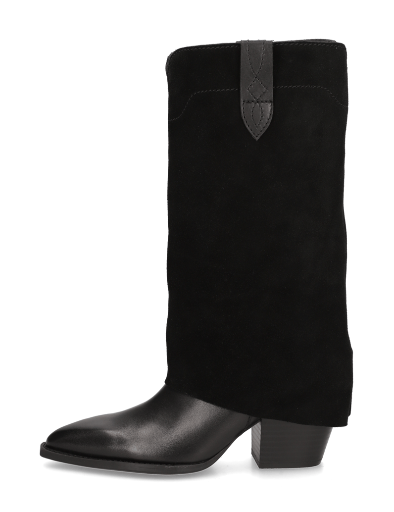 Kate-Gray-kombinácia-kože-čižmy-čierna