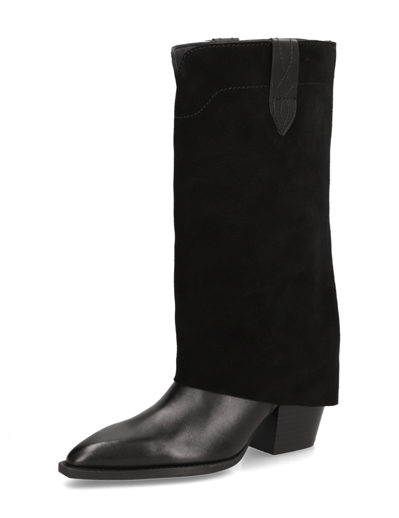 Kate-Gray-kombinácia-kože-čižmy-čierna