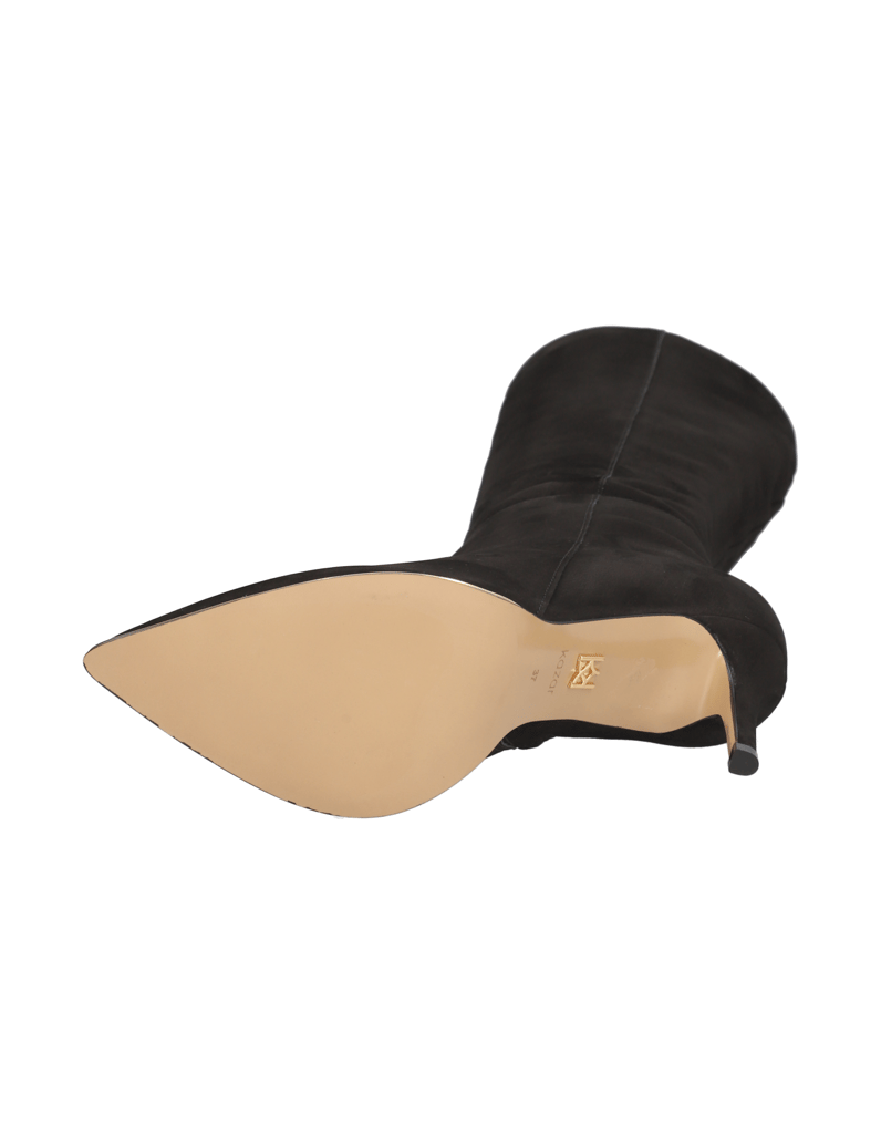 Kazar-Nubuklederstiefel-mit-spitz-zulaufender-schwarz