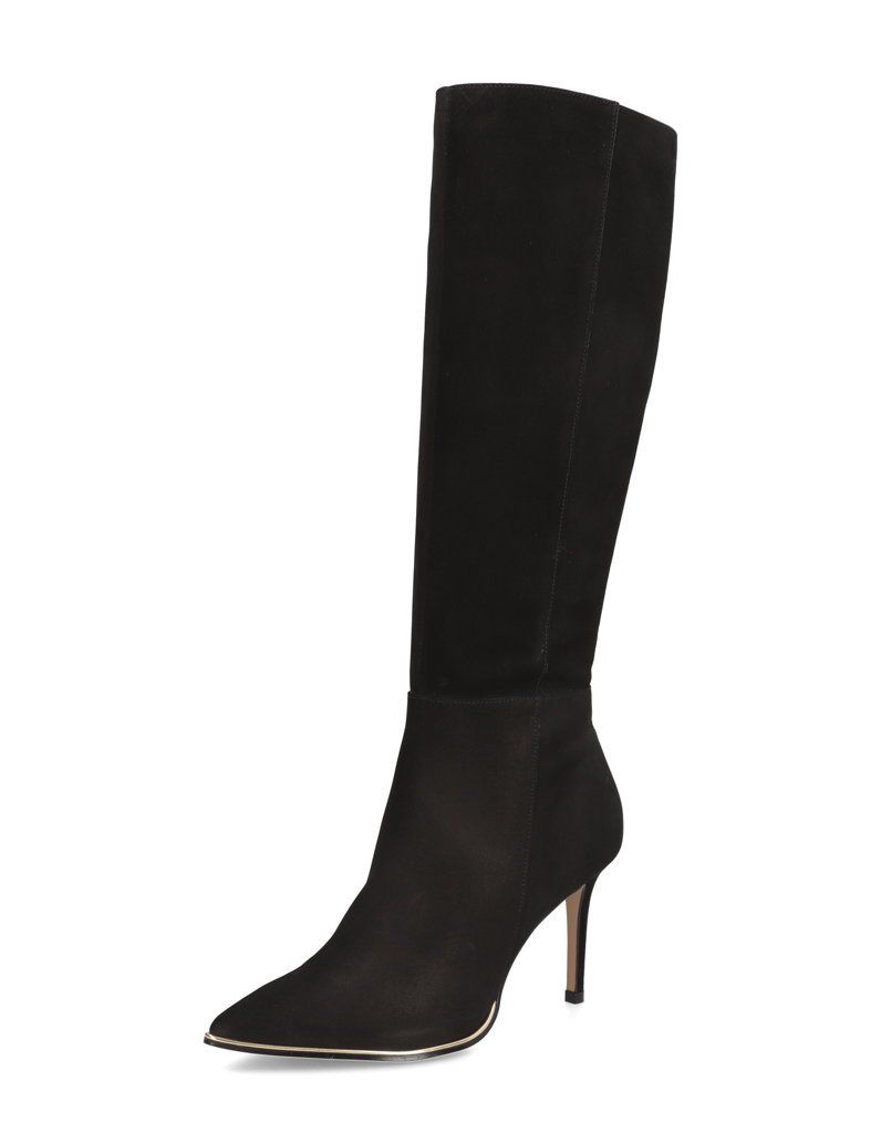 Kazar-Nubuklederstiefel-mit-spitz-zulaufender-schwarz