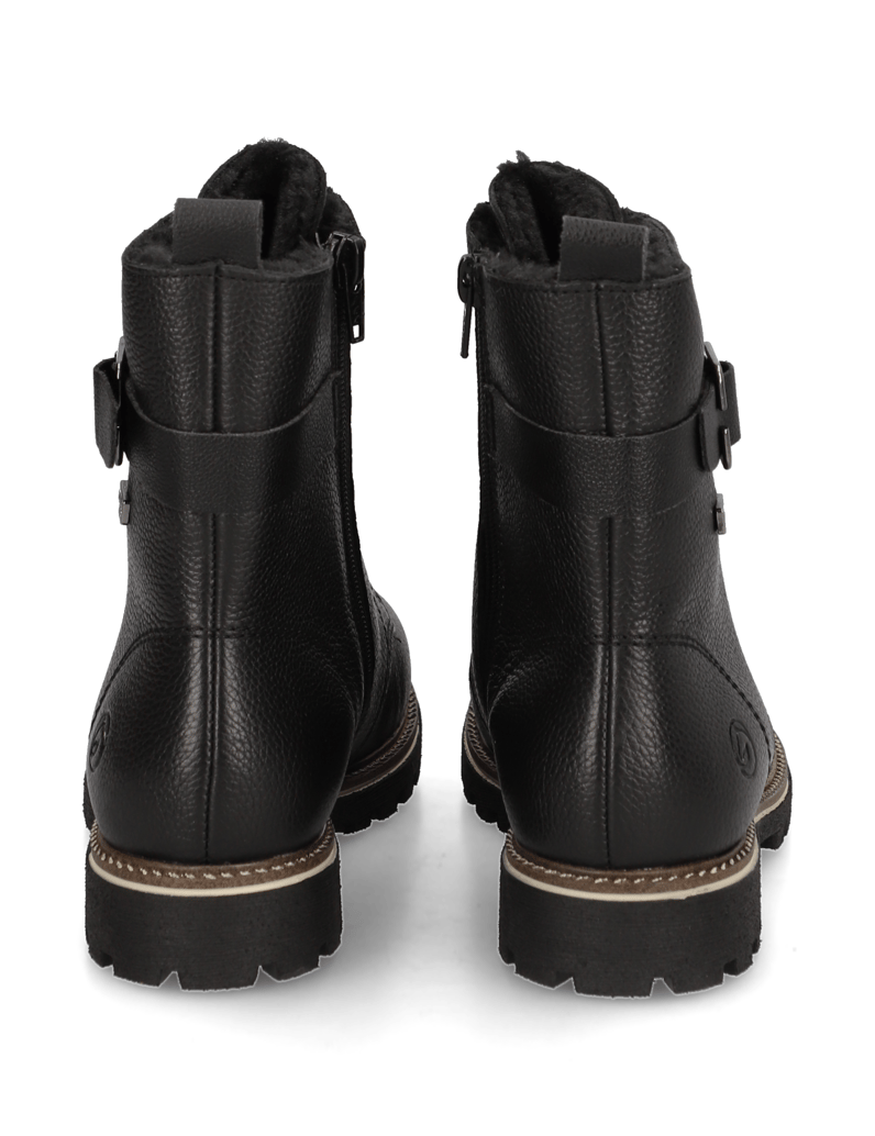 Remonte-hladká-koža-snurovacia-obuv-čierna