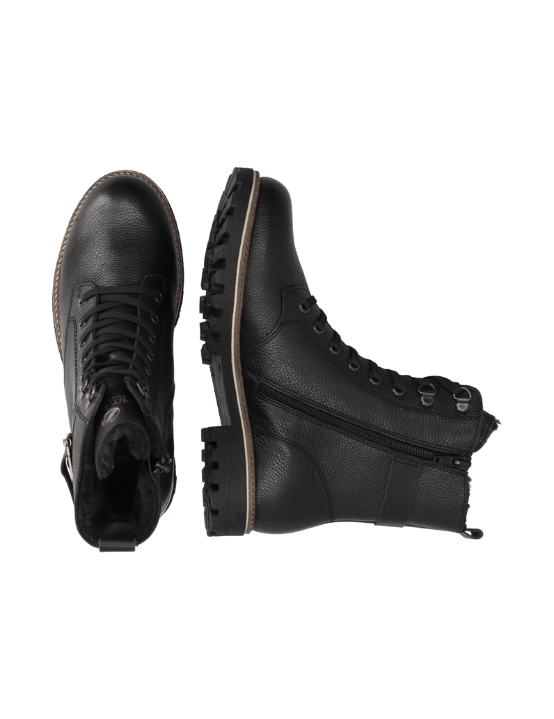 Remonte-hladká-koža-snurovacia-obuv-čierna