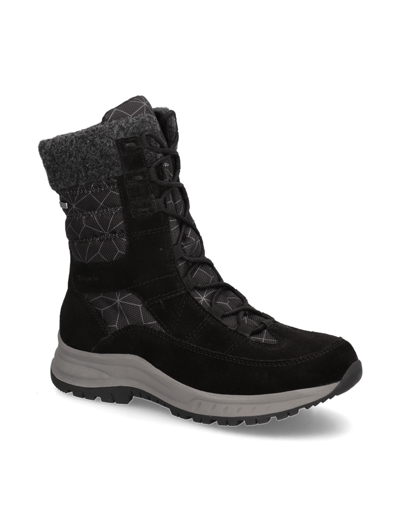 TAMARIS-Comfort-Textil-Schnürboot-schwarz