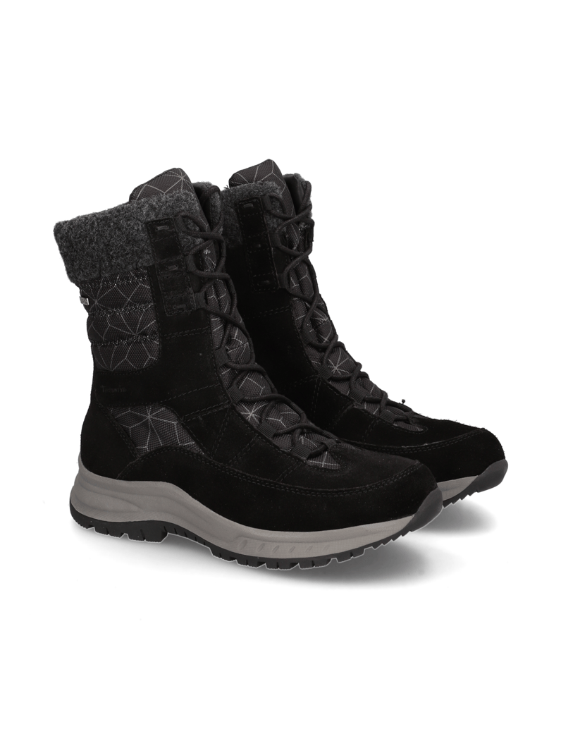 TAMARIS-Comfort-Textil-Schnürboot-schwarz