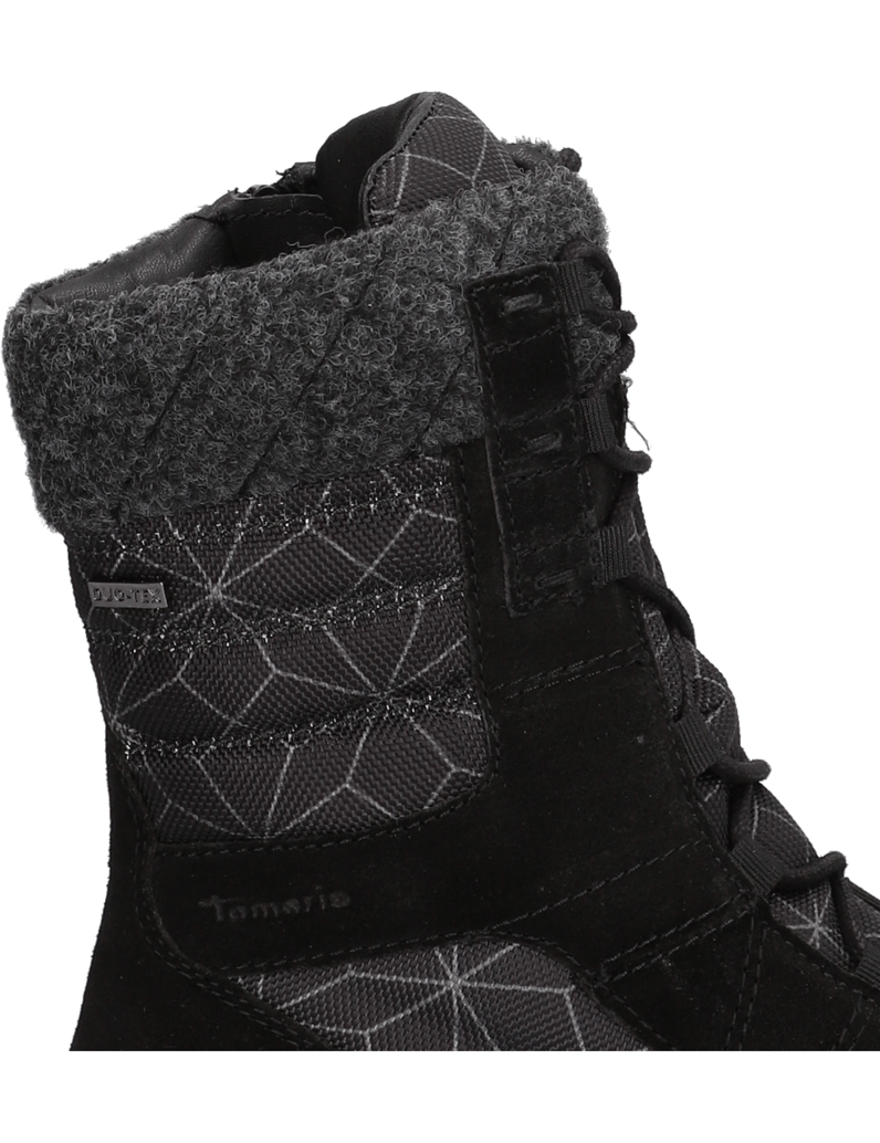 TAMARIS-Comfort-Textil-Schnürboot-schwarz