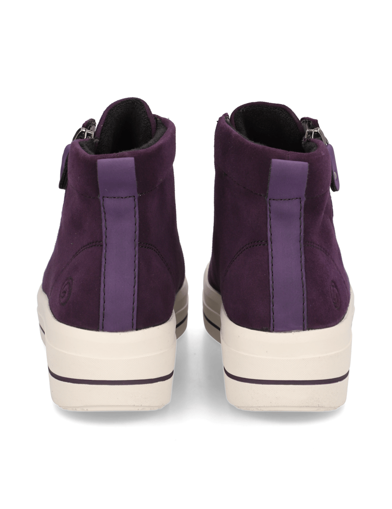 Remonte-Veloursleder-Schnürboot-lila
