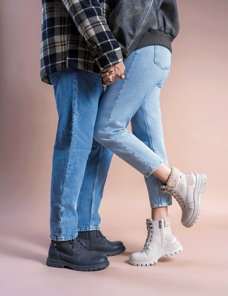 RELIFE-Imitácia-kože-šněrovací-kotníčkové-černá