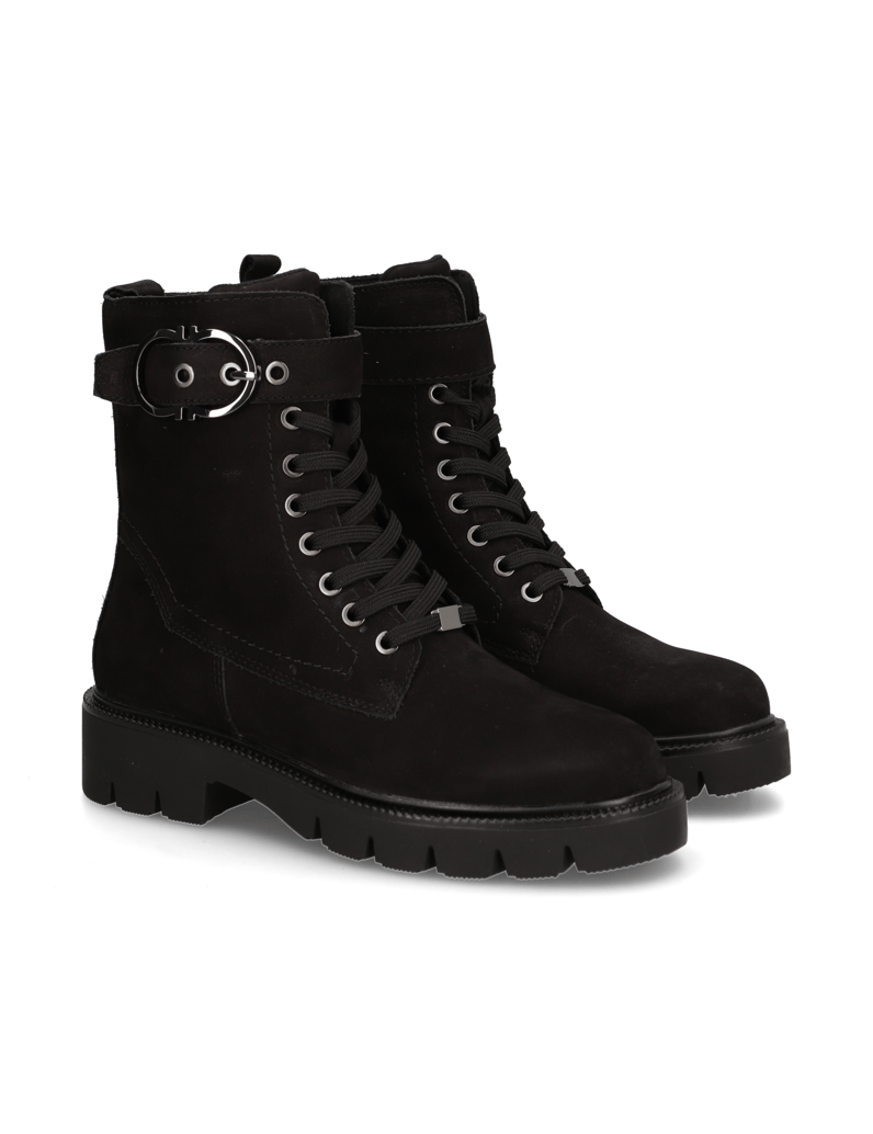 DELKA-nubuk-snurovacia-obuv-čierna