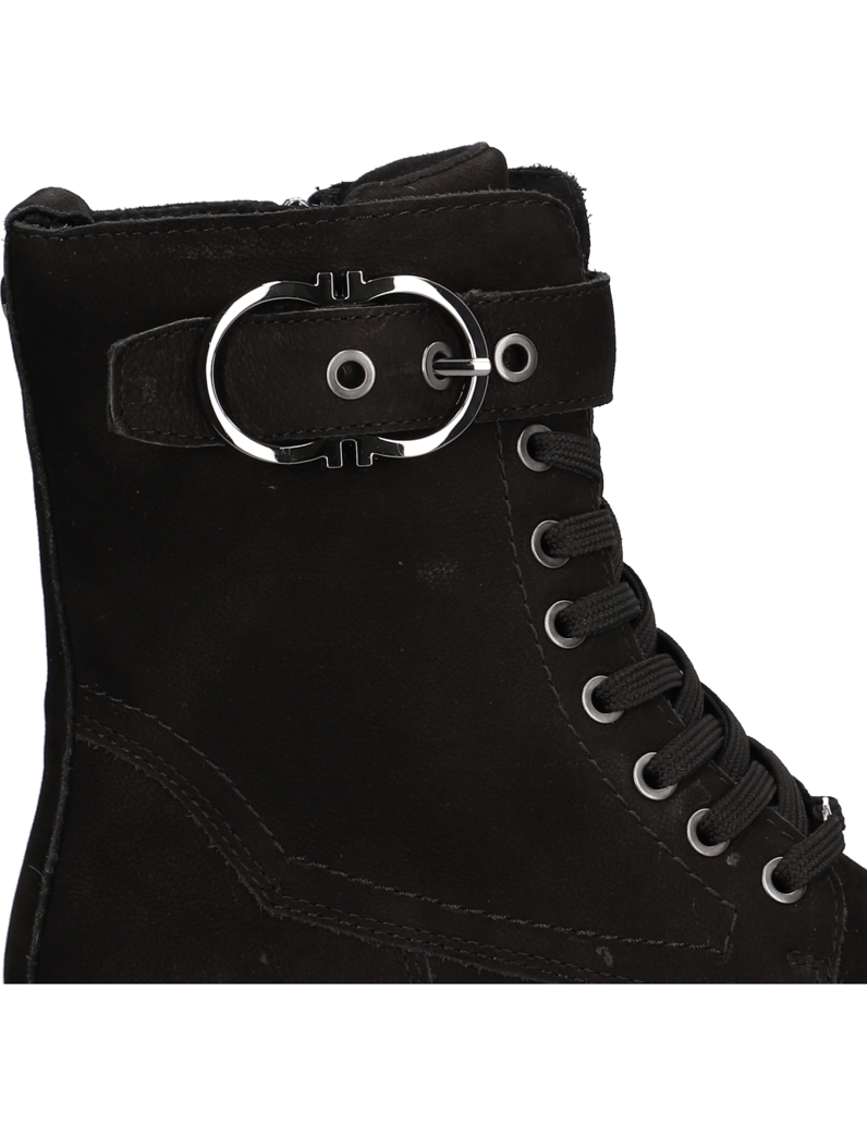 DELKA-nubuk-snurovacia-obuv-čierna