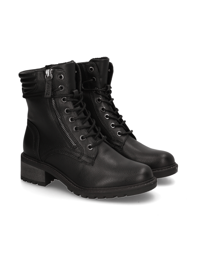 DELKA-imitácia-kože-snurovacia-obuv-čierna