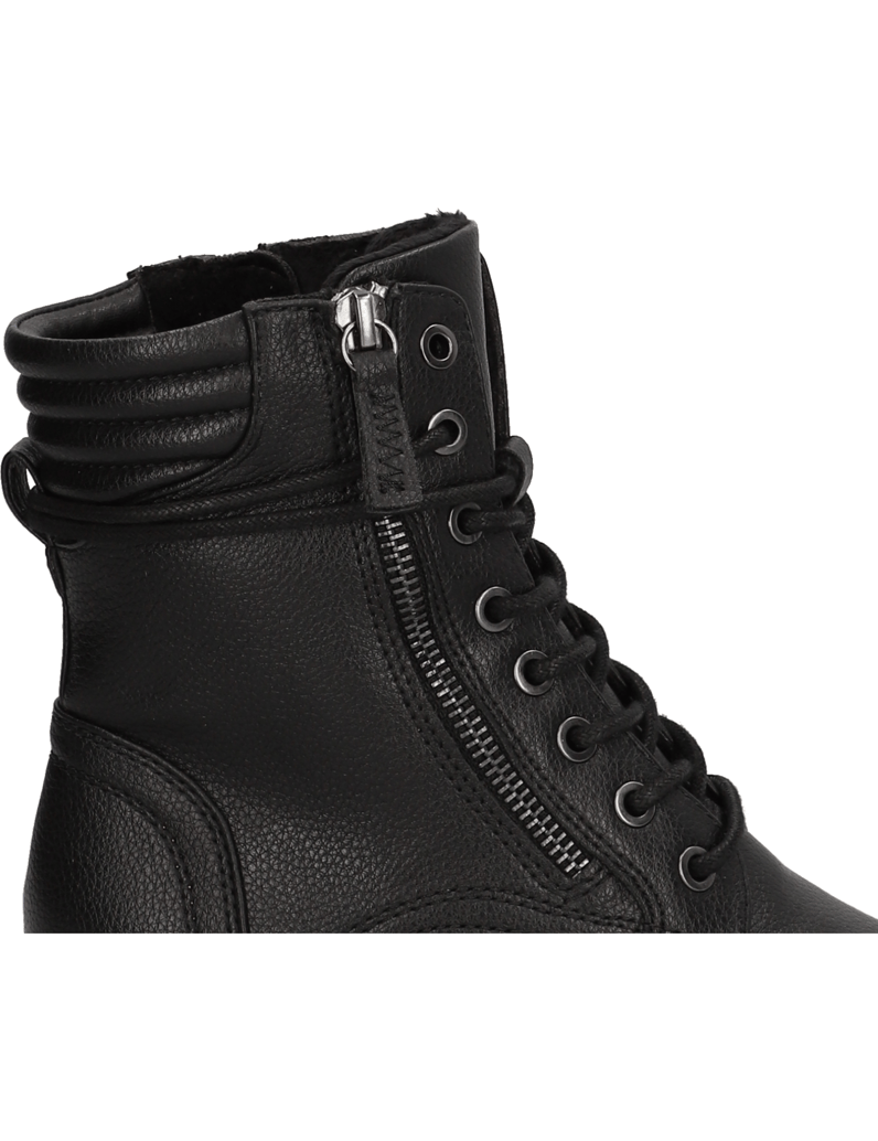 DELKA-imitácia-kože-snurovacia-obuv-čierna