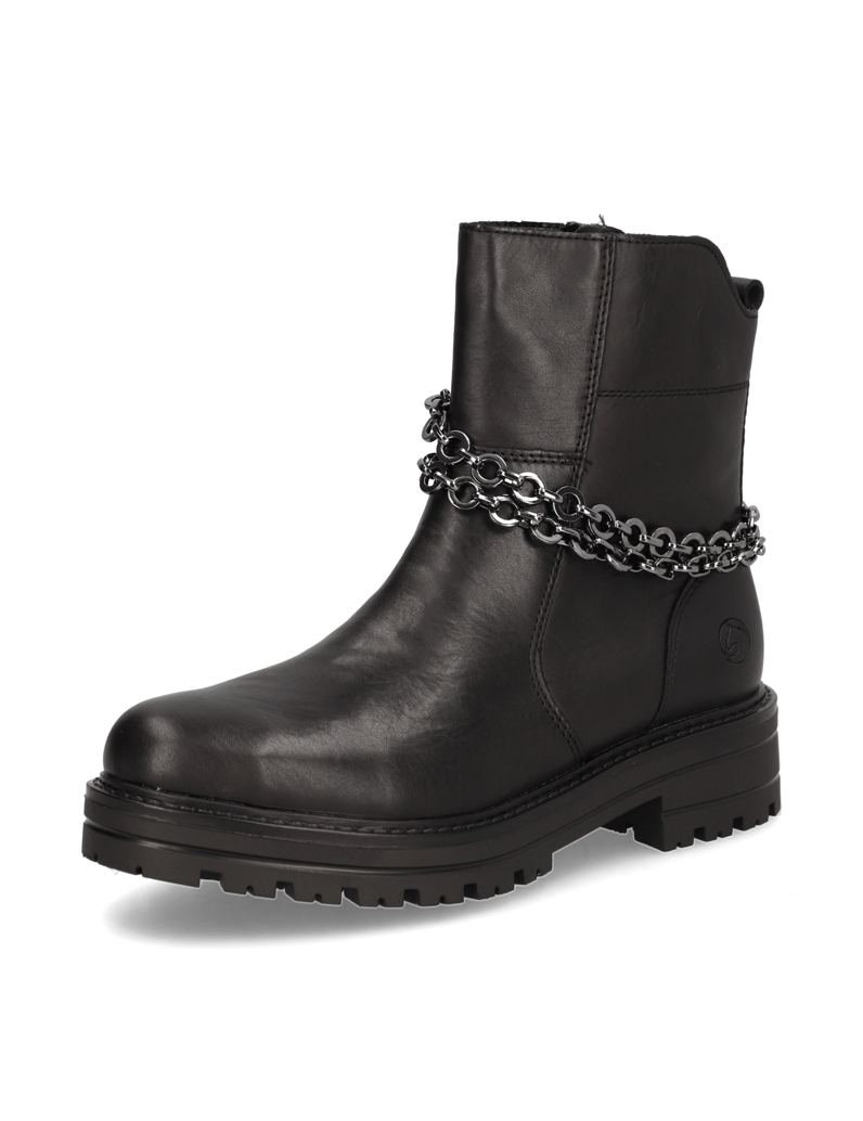 Remonte-kombinácia-kože-šnurovacia-obuv-čierna