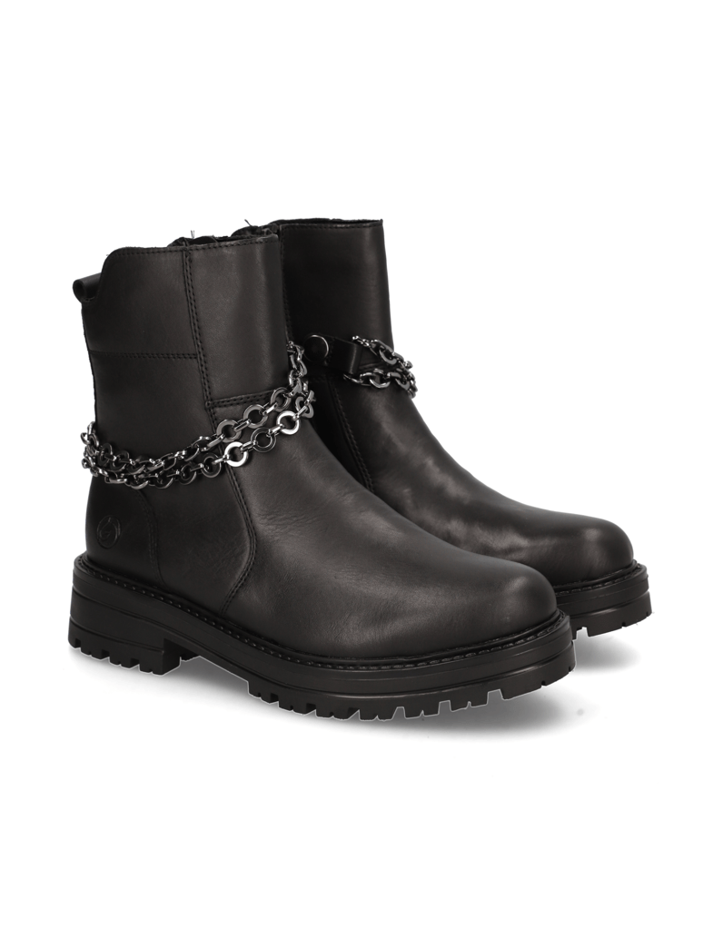 Remonte-kombinácia-kože-šnurovacia-obuv-čierna