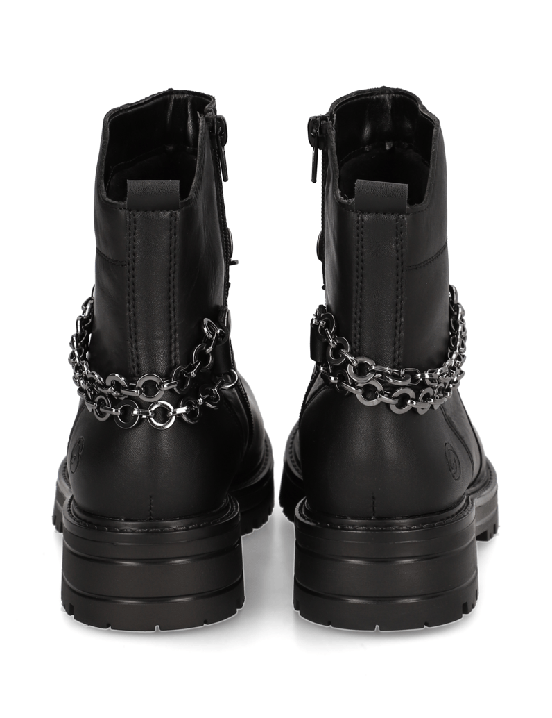 Remonte-kombinácia-kože-šnurovacia-obuv-čierna