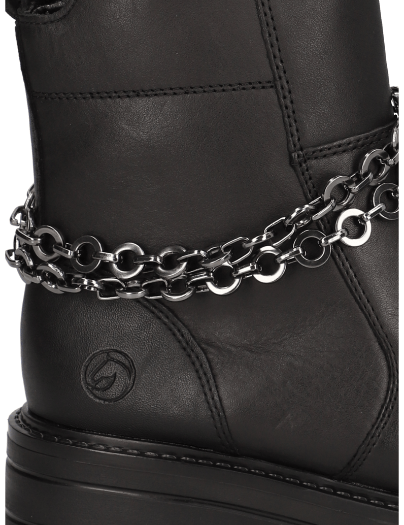 Remonte-kombinácia-kože-šnurovacia-obuv-čierna