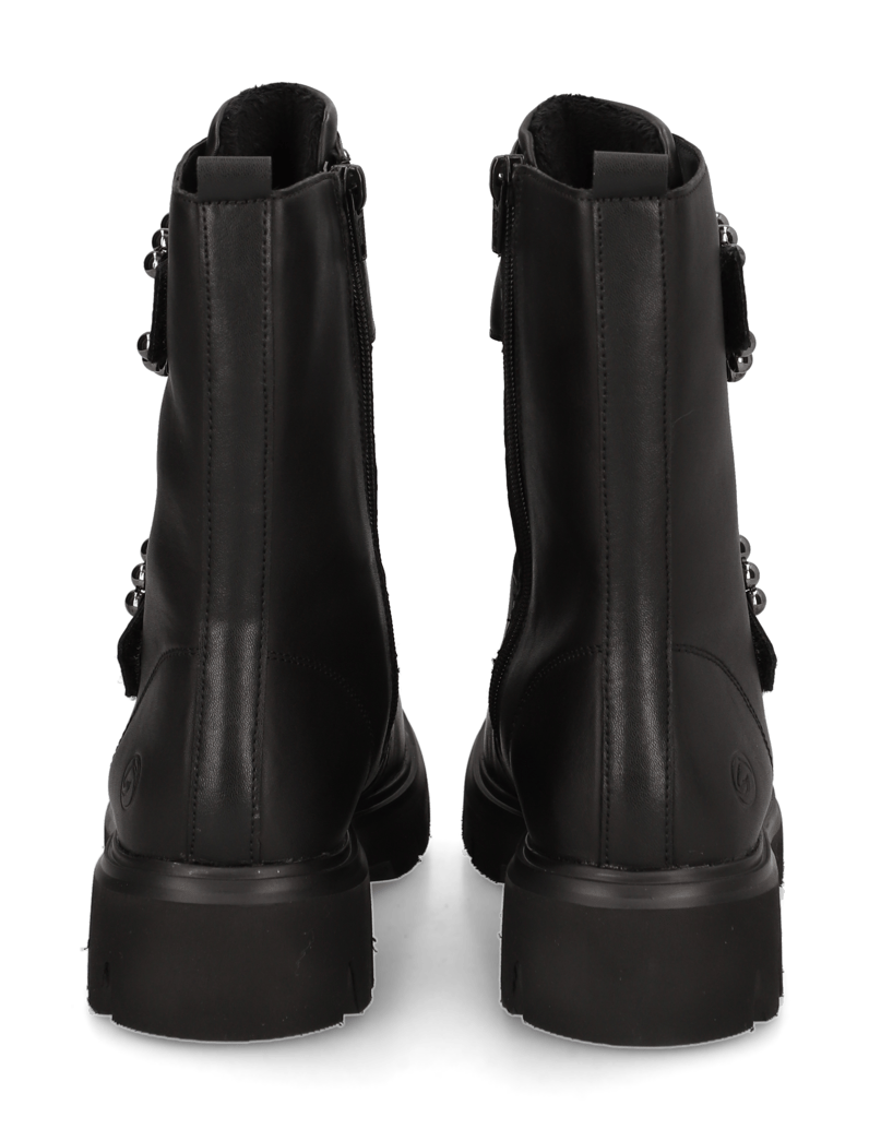 Remonte-Lederkombination-Schnürboot-schwarz