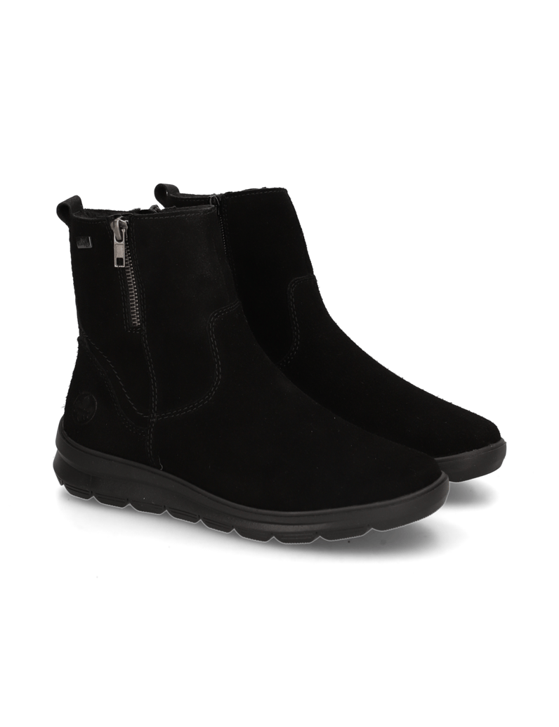 Rieker-Veloursleder-Boot-schwarz