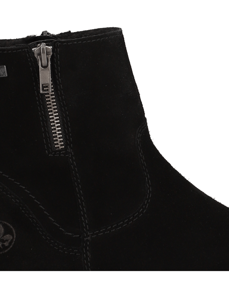 Rieker-Veloursleder-Boot-schwarz