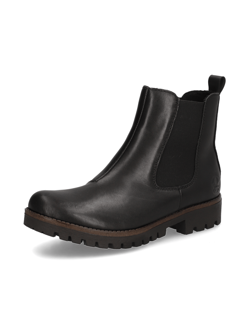 Rieker-Glattleder-Boot-schwarz