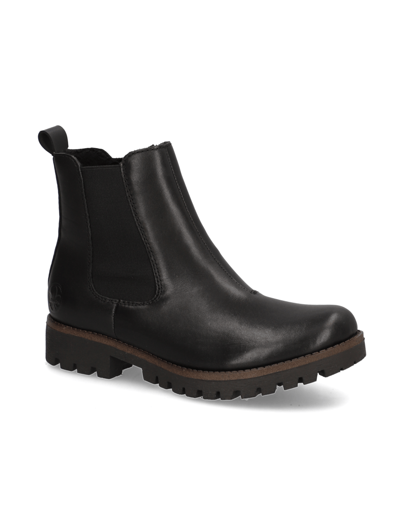Rieker-Glattleder-Boot-schwarz