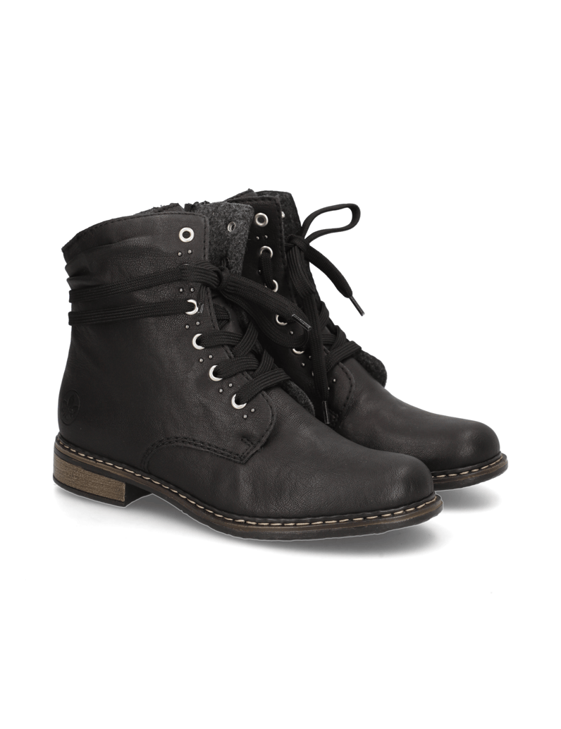 Rieker-Schnürstiefelette-čierna