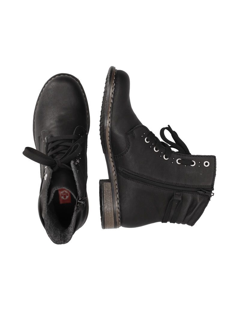 Rieker-Schnürstiefelette-čierna