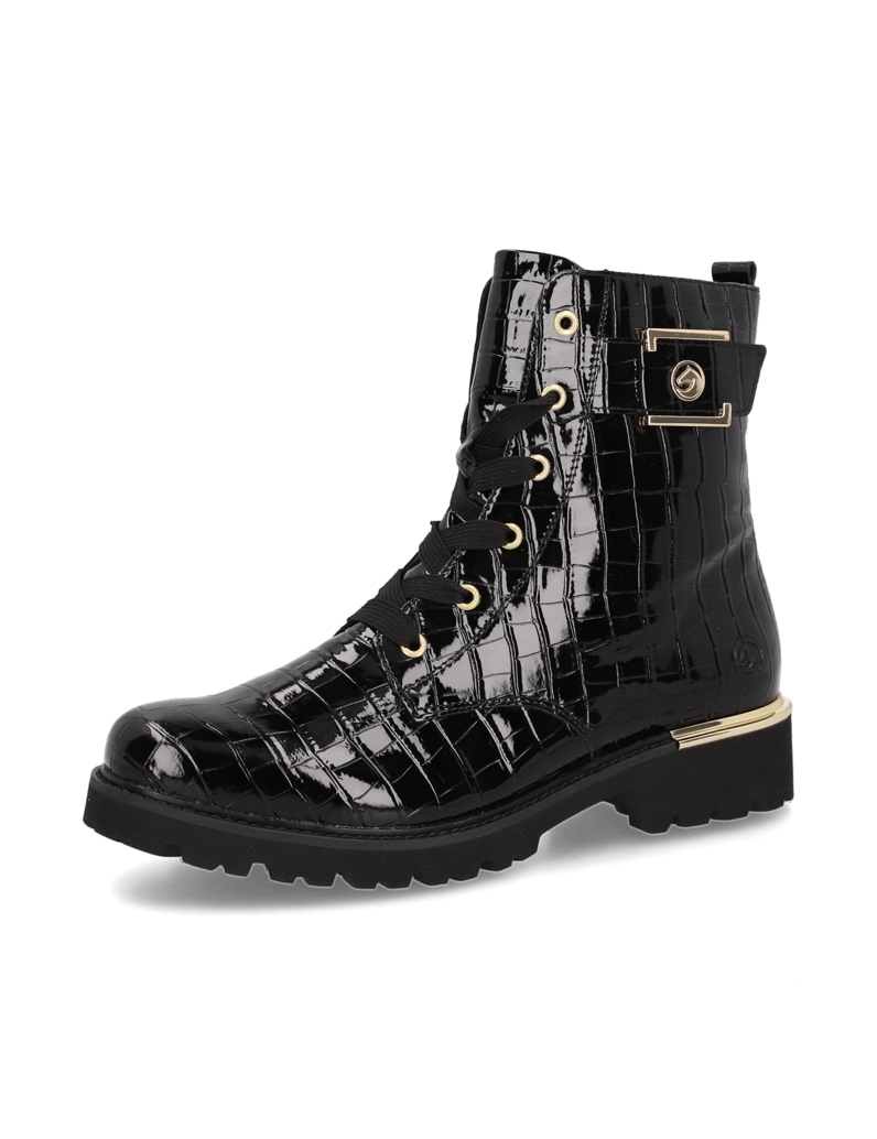 Remonte-snurovacie-čižmičky-čierna