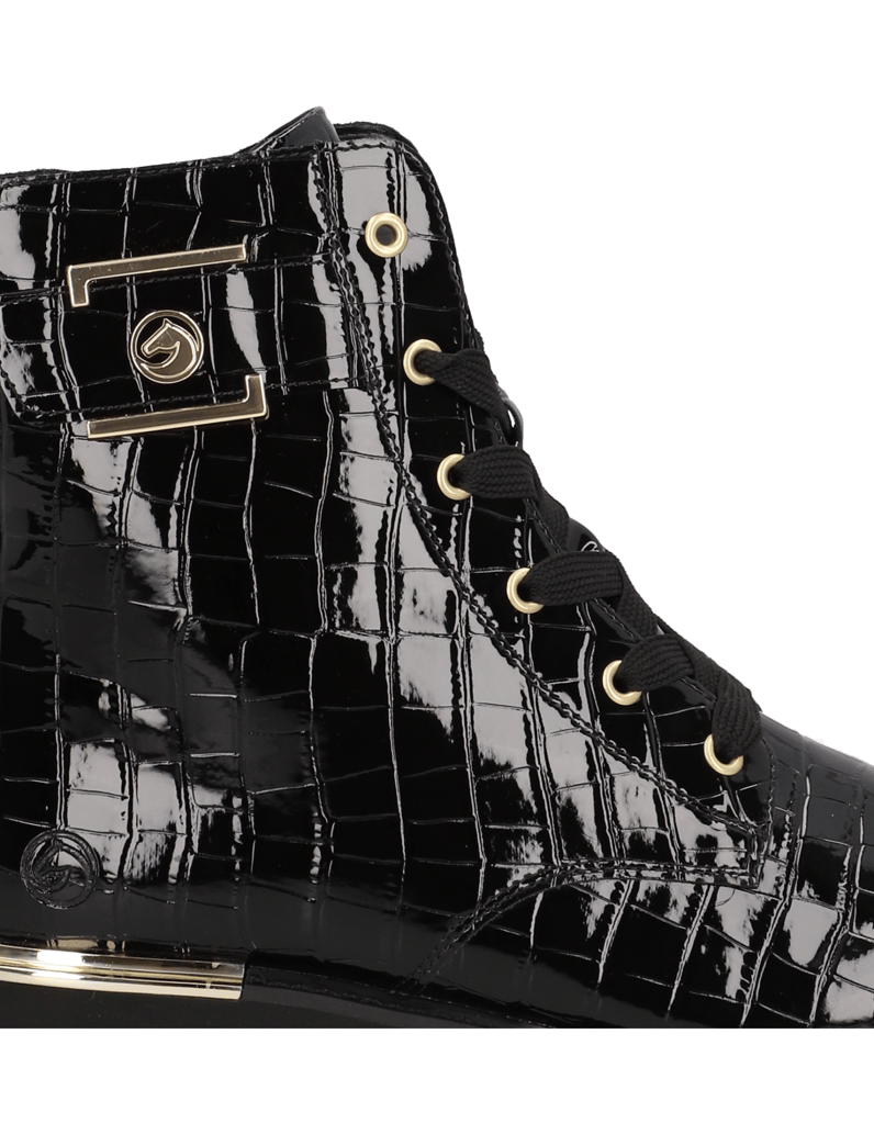 Remonte-snurovacie-čižmičky-čierna