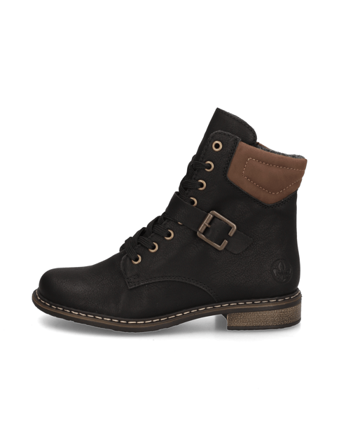 

šněrovací polokozačky, Černá