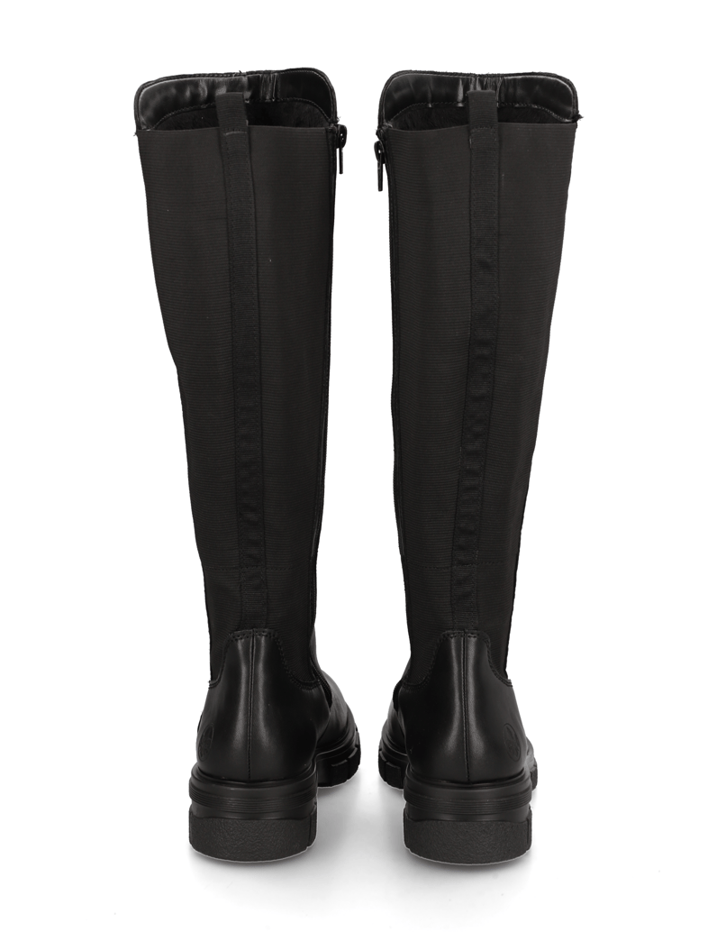 Rieker-gladko-usnje-škornji-črna