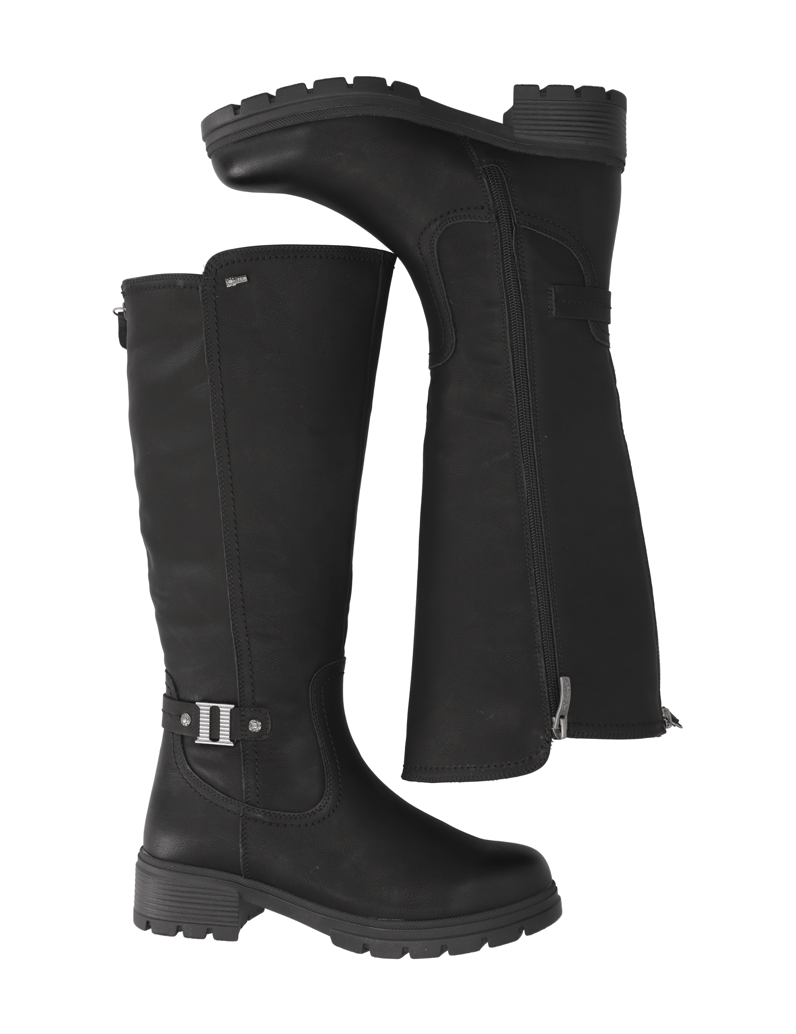 RELIFE-Lederimitat-Stiefel-schwarz