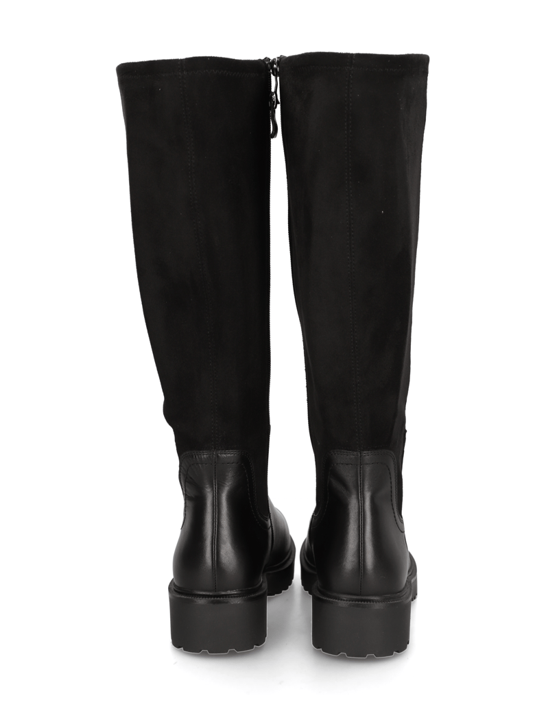 DELKA-kombinace-kůže-kozačky-černá