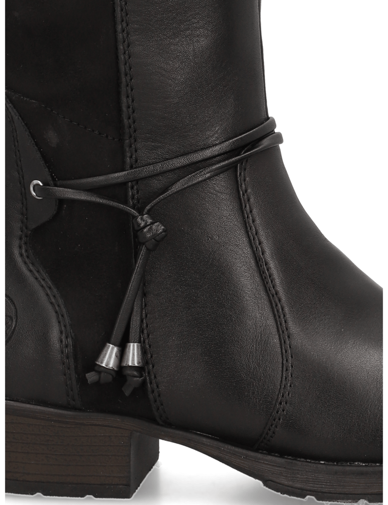 Rieker-kombinace-kůže-kozačky-černá