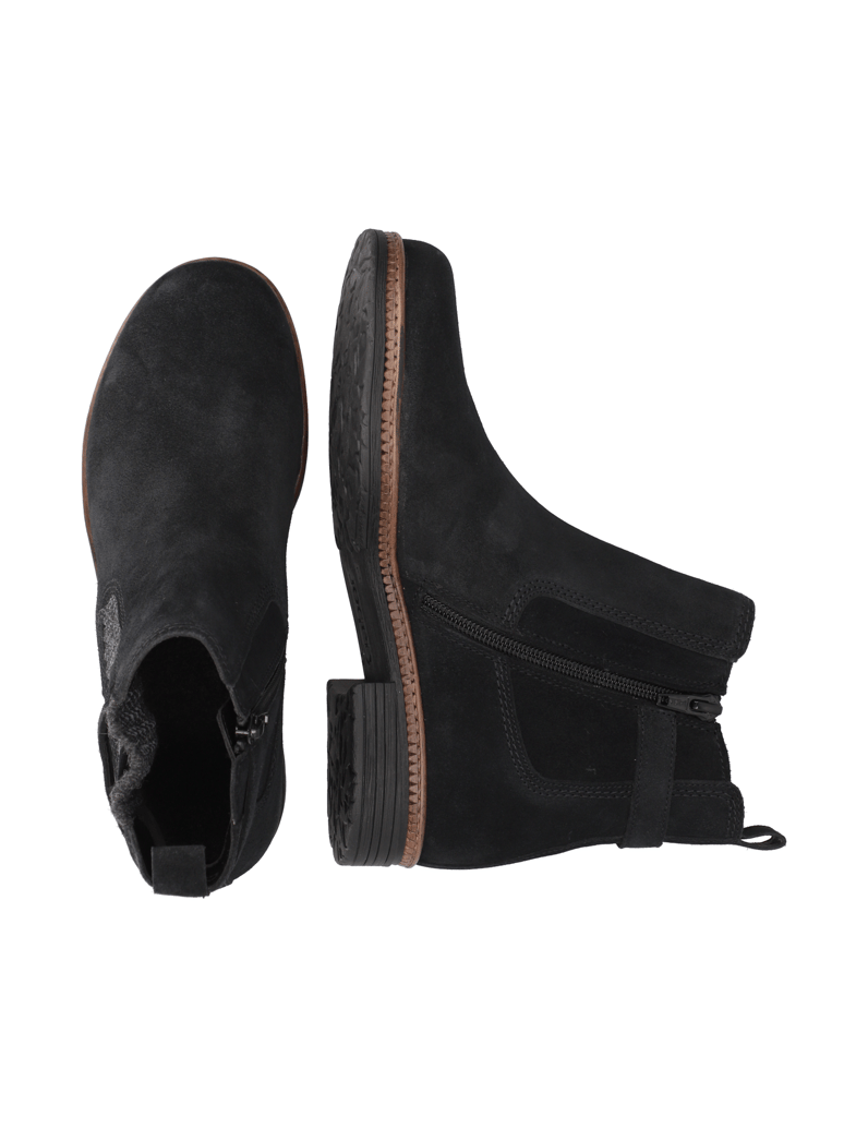 Gabor-velur-kotníčkové-Chelsea-černá