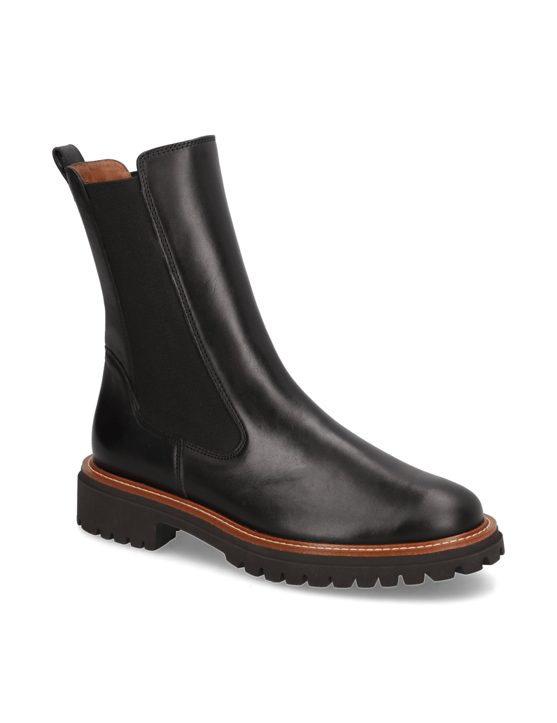 PAUL-GREEN-Glattleder-Chelsea-Boot-schwarz