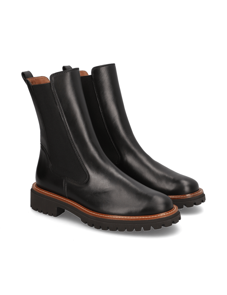 PAUL-GREEN-Glattleder-Chelsea-Boot-schwarz