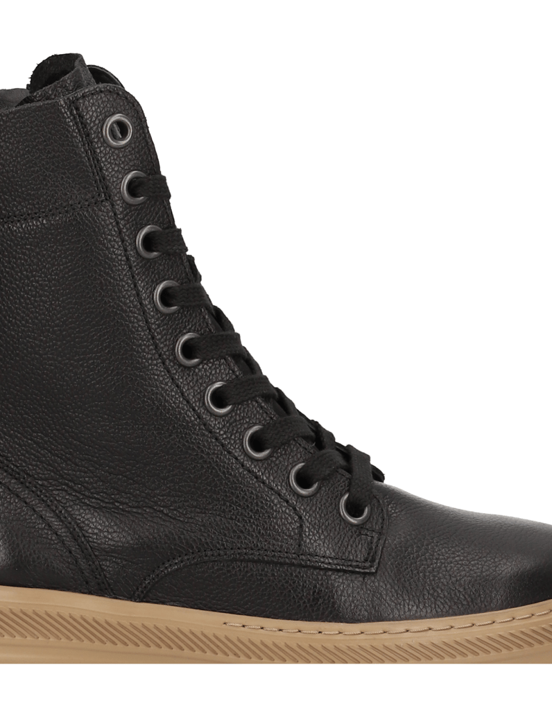 PAUL-GREEN-Glattleder-Schnürboot-schwarz