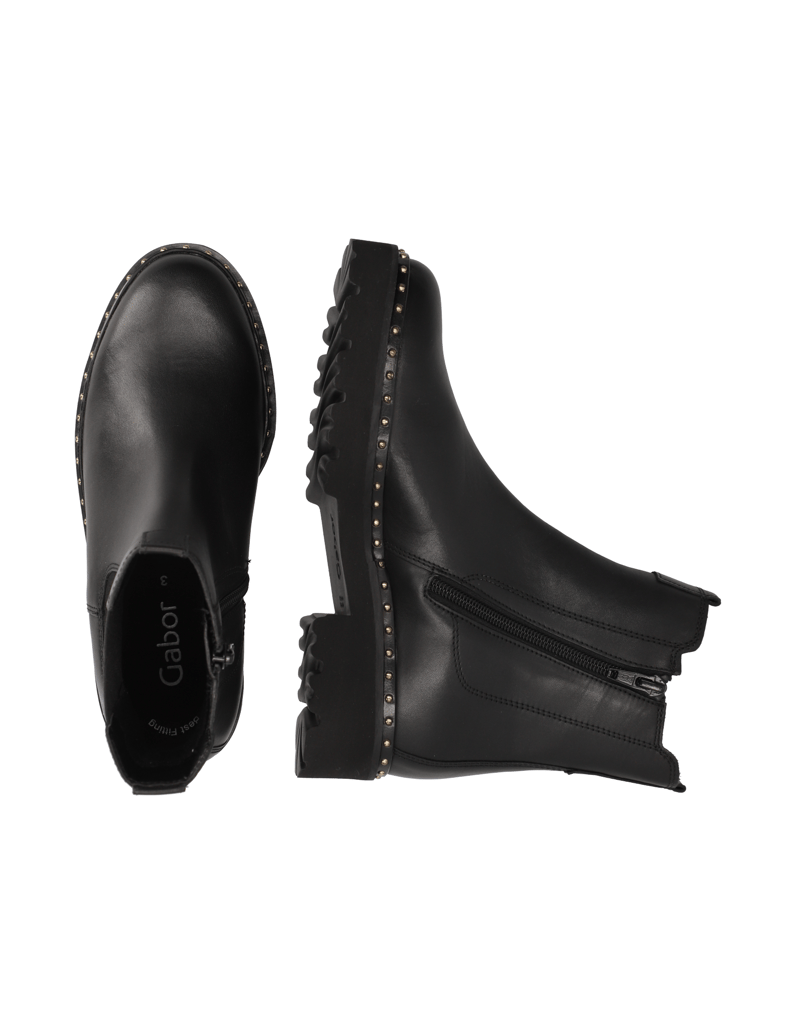 Gabor-gladko-usnje-Chelsea-gležnjarji-črna
