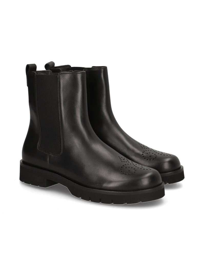 Högl-gladko-usnje-Chelsea-gležnjarji-črna