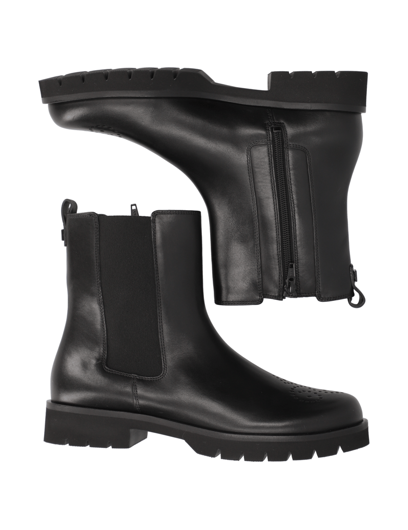 Högl-gladko-usnje-Chelsea-gležnjarji-črna