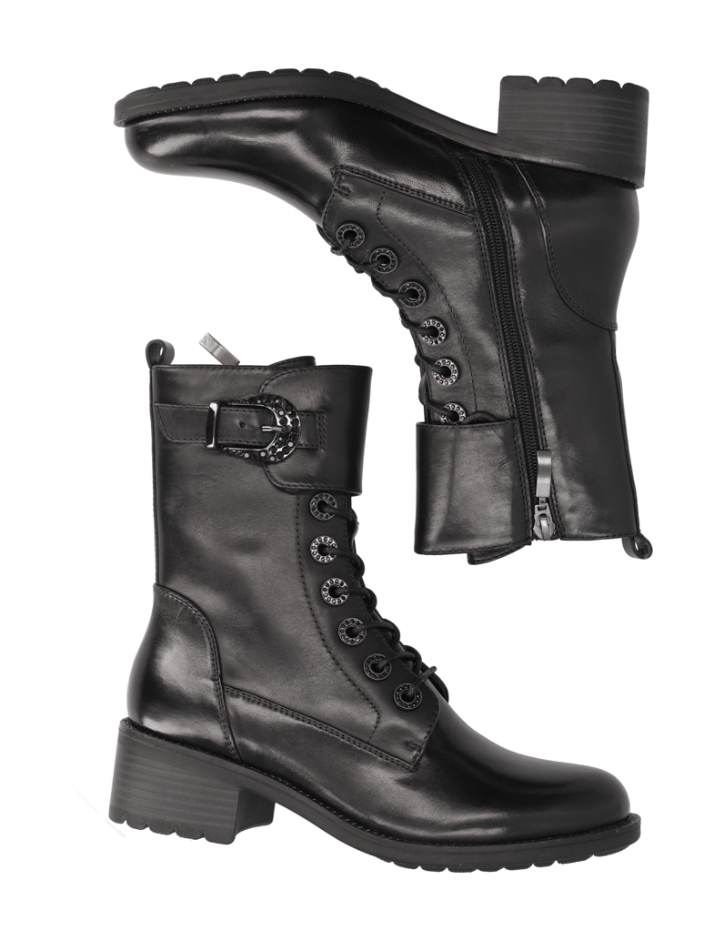 POE-Glattleder-Schnürboot-schwarz