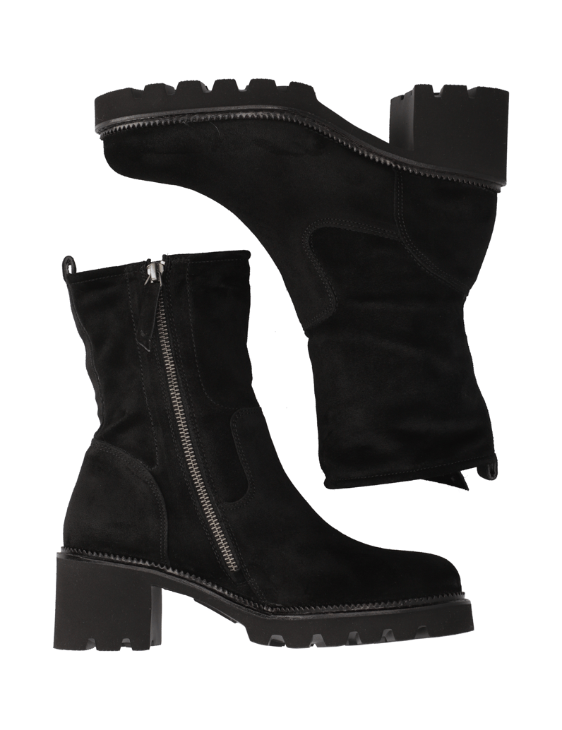 PAUL-GREEN-Veloursleder-Boot-schwarz