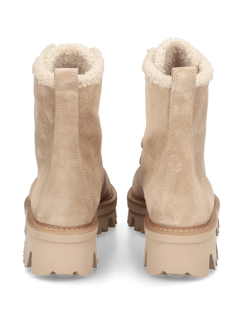 PAUL-GREEN-Veloursleder-Schnürboot-beige