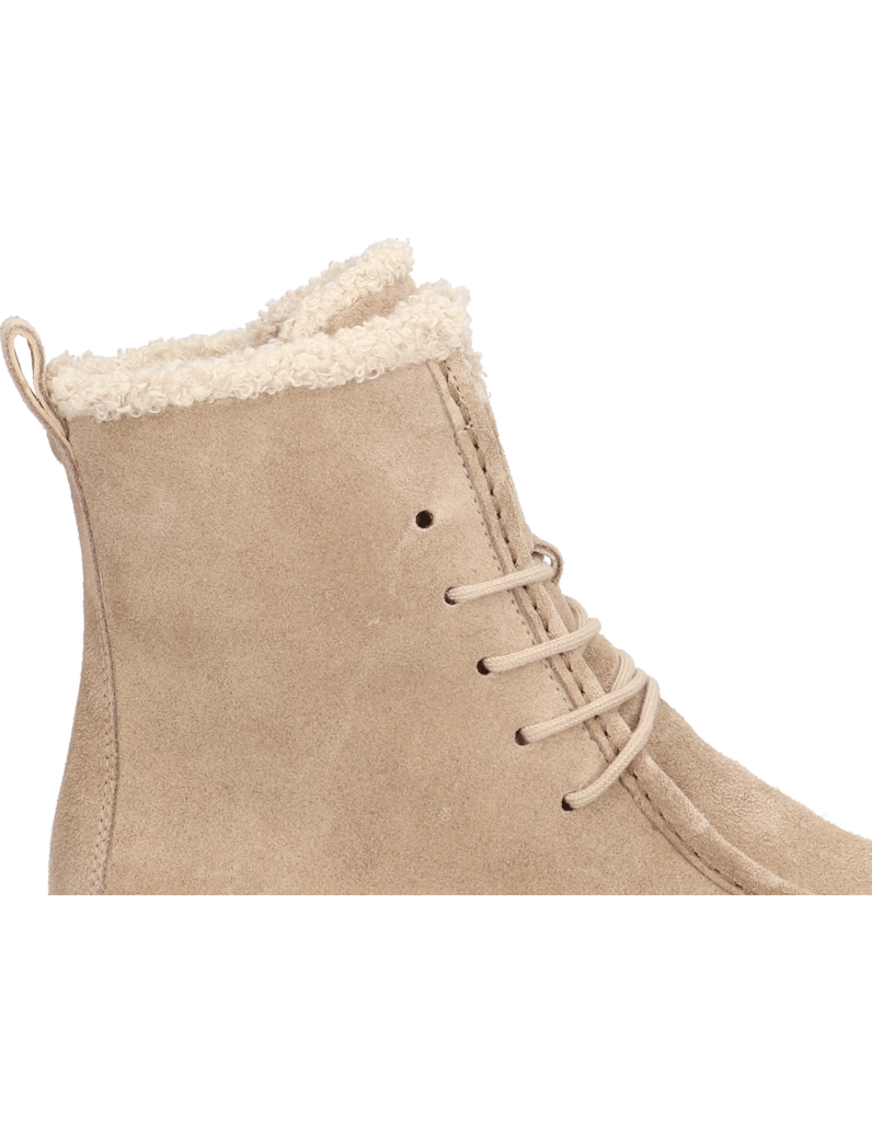 PAUL-GREEN-Veloursleder-Schnürboot-beige